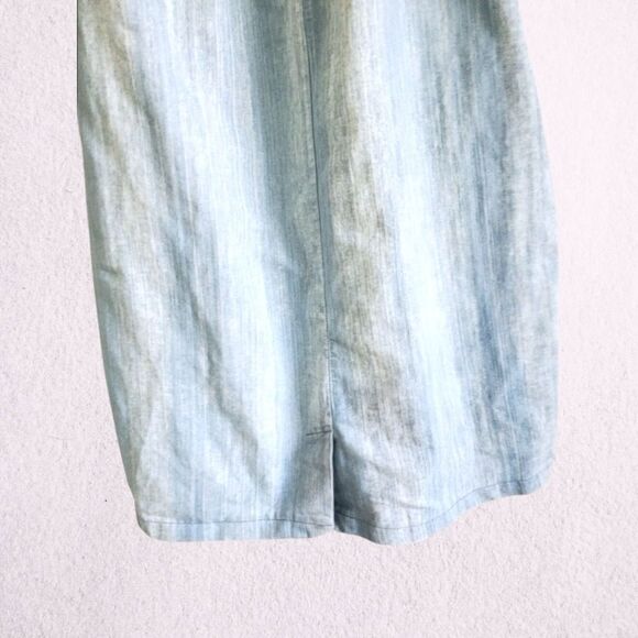 TOV Los Angeles Off Shoulder Chambray Dress Ruffle Blue Size 40 M - Picture 6 of 12